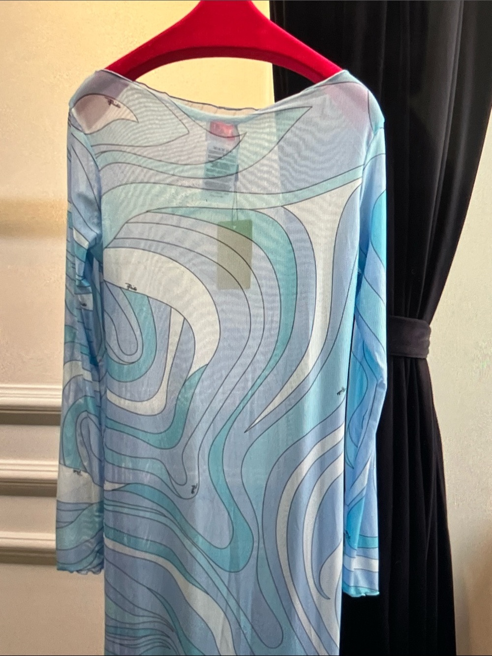 Emilio Pucci Sky Blue & Aqua Abstract Print Maxi Dress - Picture 5 of 9